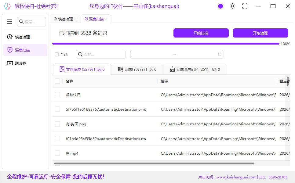 深度扫描